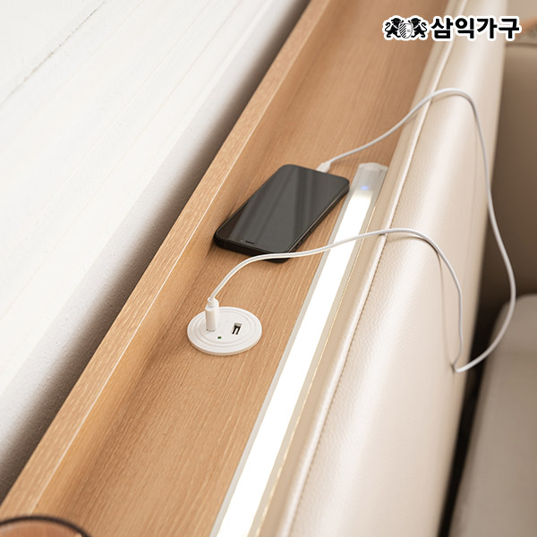 모아 LED 수납형 USB 저상형 패밀리 침대